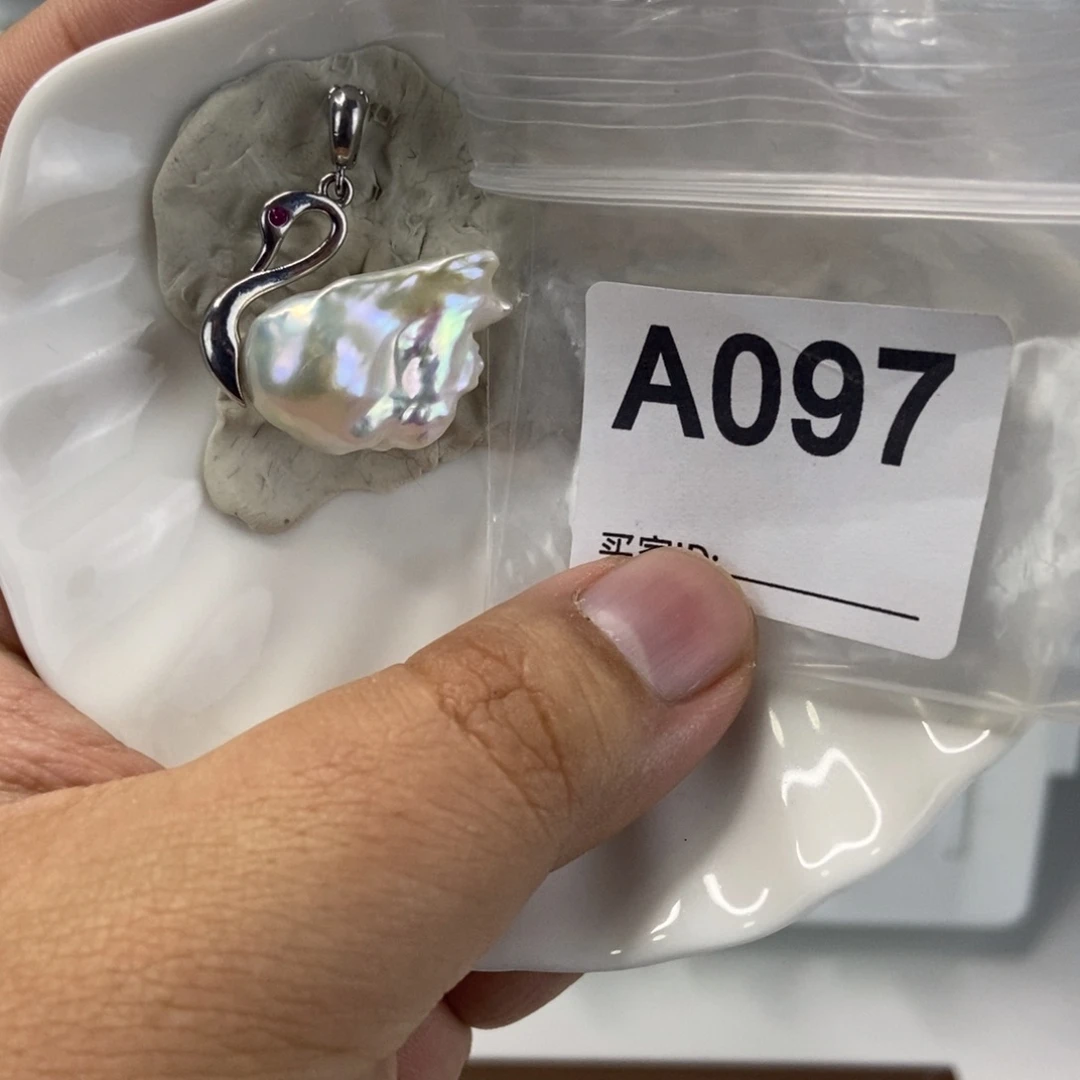 合金吊坠(不含链)淡水珍珠