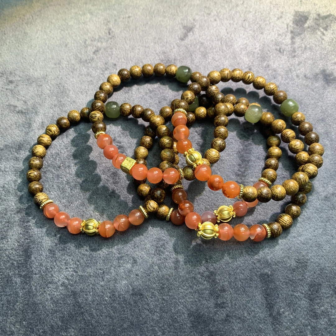 卡6mm  玛瑙手串  多样性发其一【MN0078】