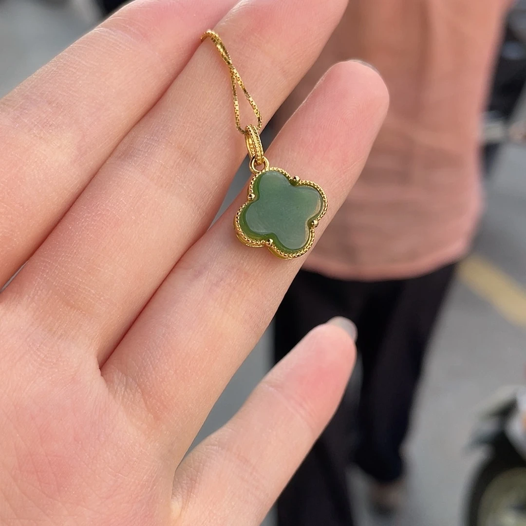 和田玉银S925镶嵌颈饰