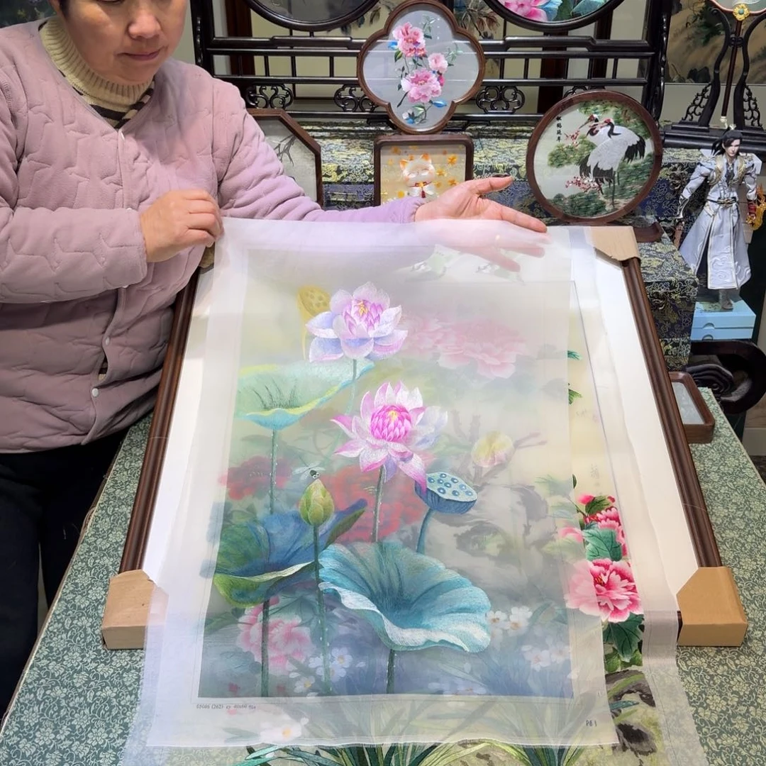 刺绣手工苏绣工艺单面绣片