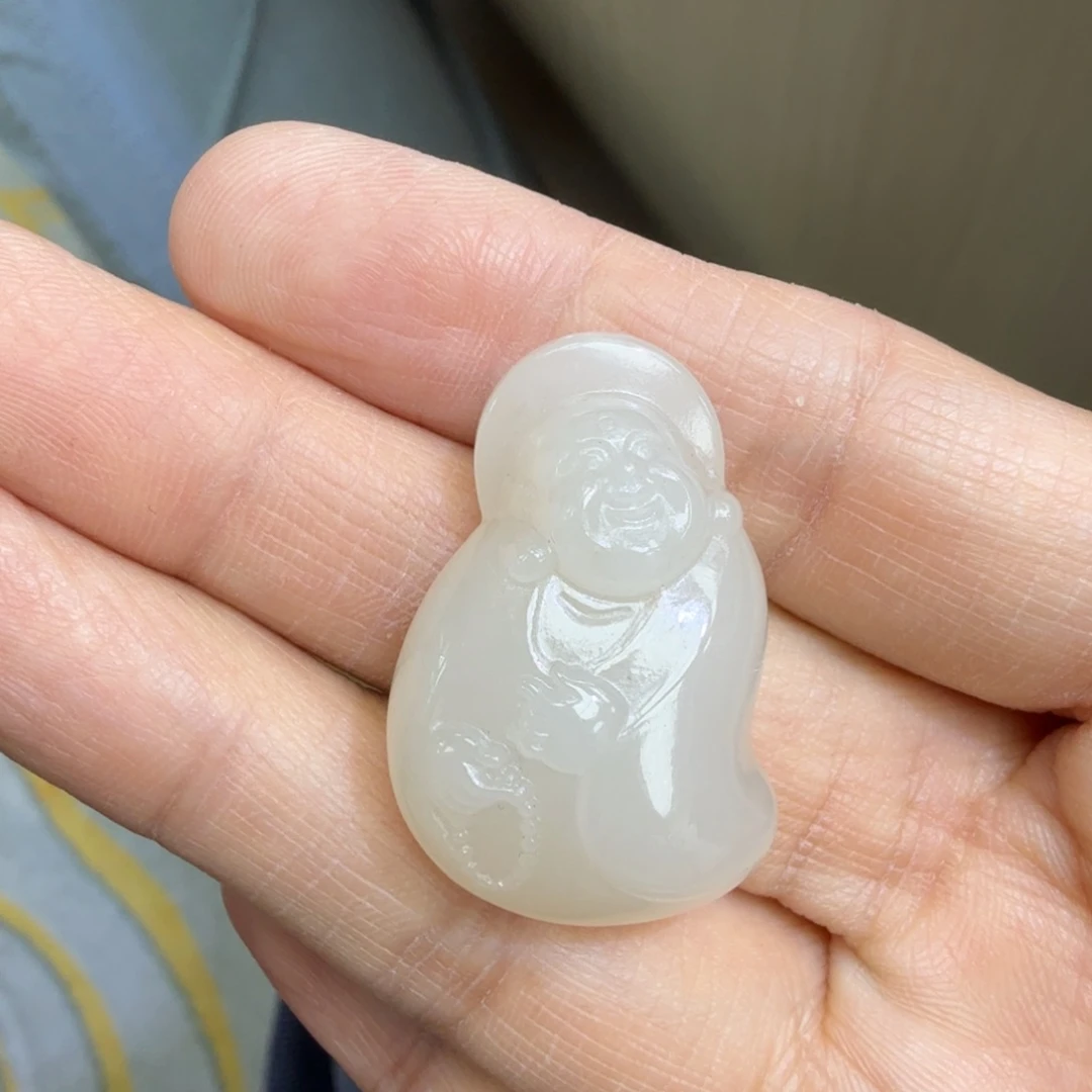 和田玉未镶嵌颈饰藕粉佛TZ多样性拍一发一