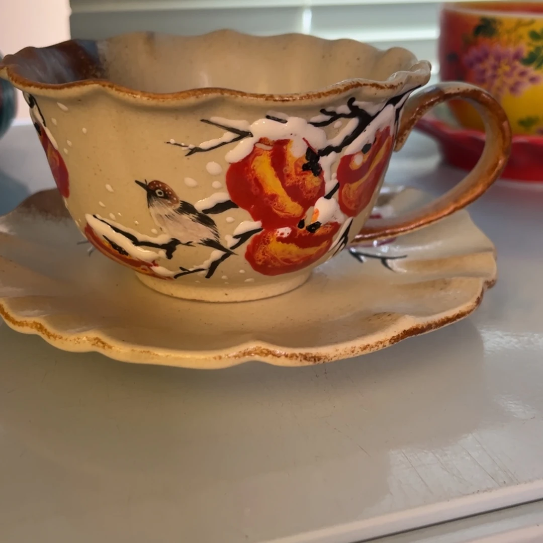 柴烧手工手绘陶瓷