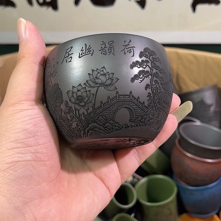 茶杯紫砂全手工紫砂主人杯