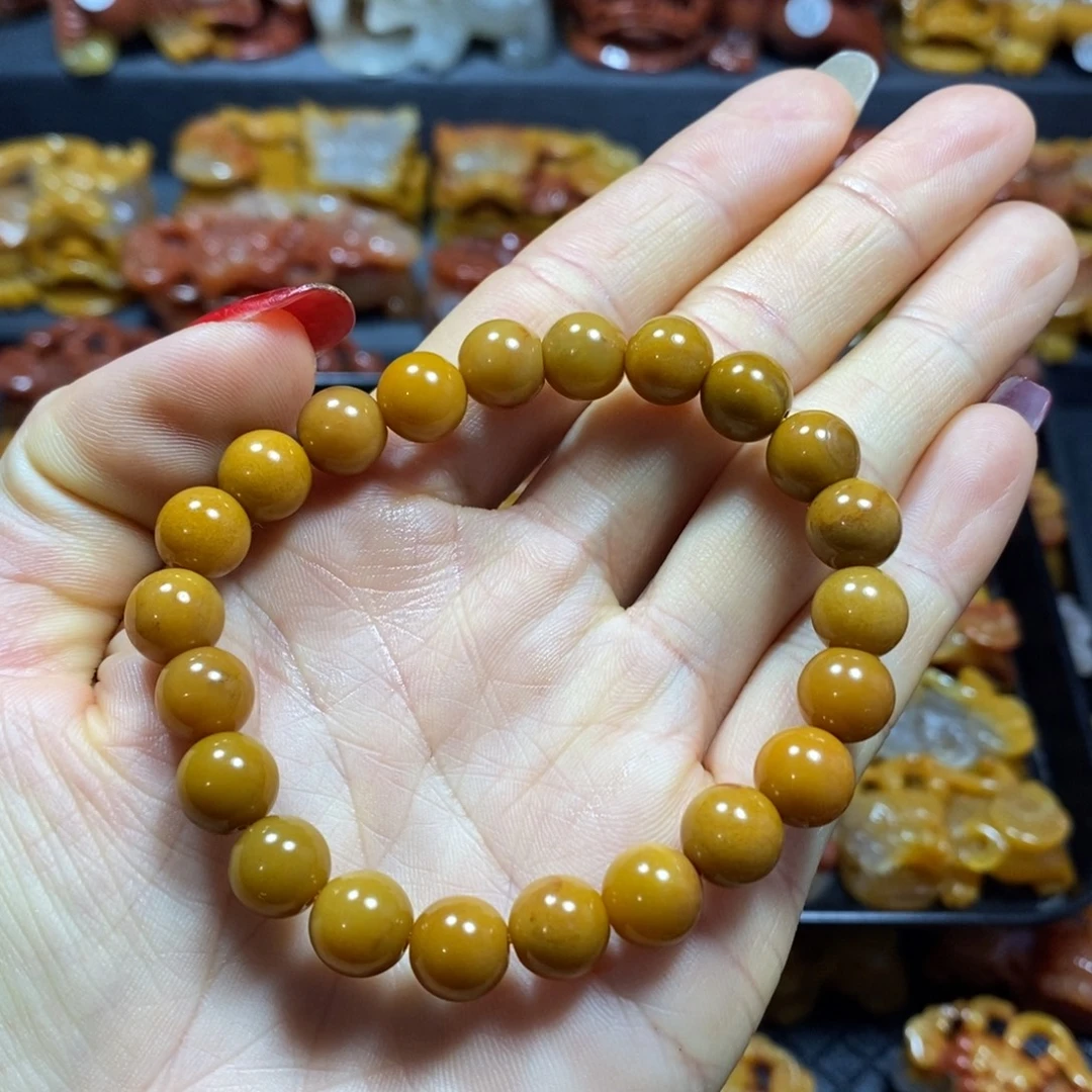 石英质玉（黄龙玉）未镶嵌颈饰