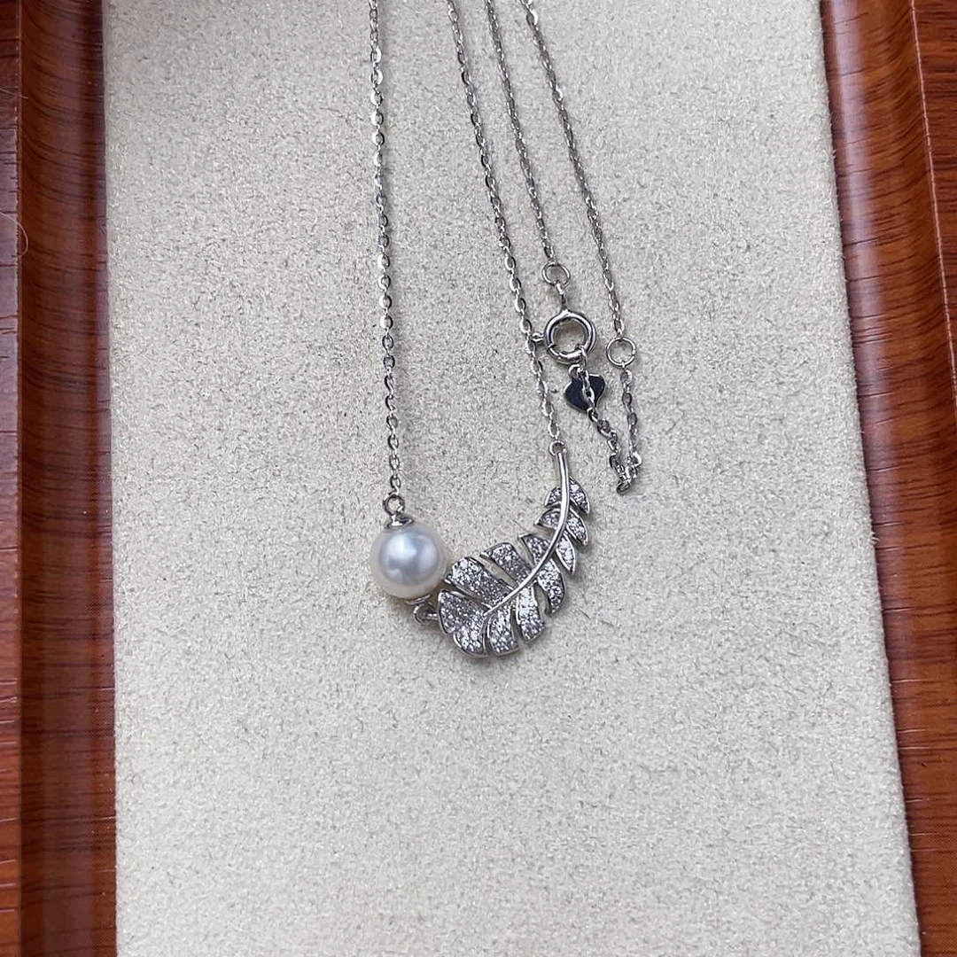 海水珍珠银S925镶嵌吊坠(不含链)