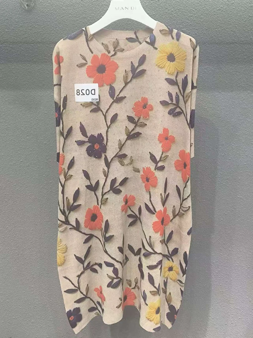 028-中式花蔓织就 | 邂逅古韵宽松连衣裙