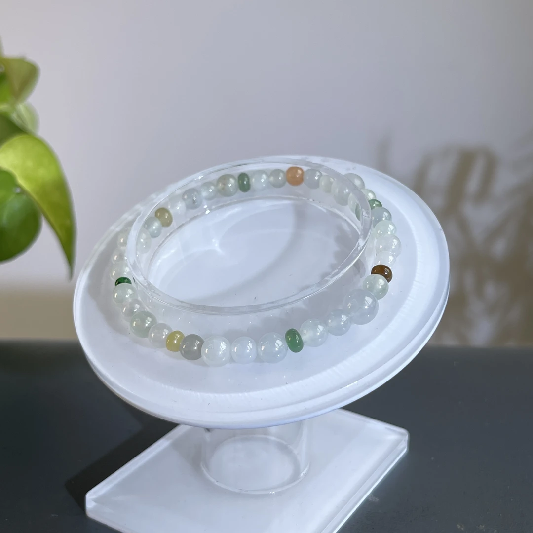 JTA29-02 天然缅甸翡翠A货 翡翠手串