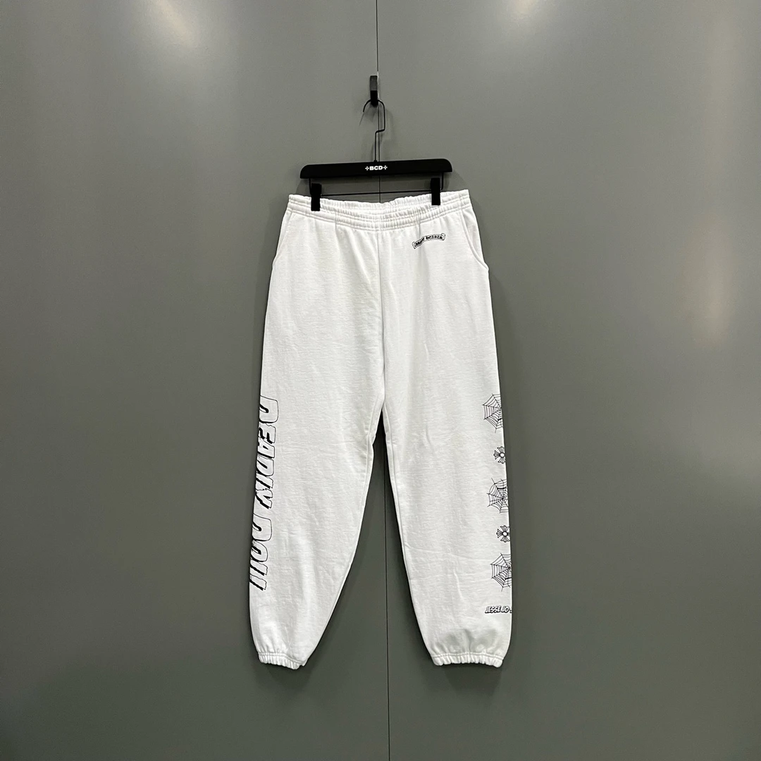 95新 Chrome Hearts/克罗心 725 604715  白色蜘蛛网卫裤 XL码