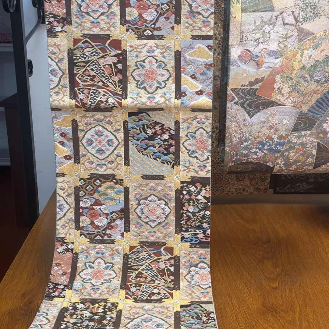 织绣六通细密织缂丝