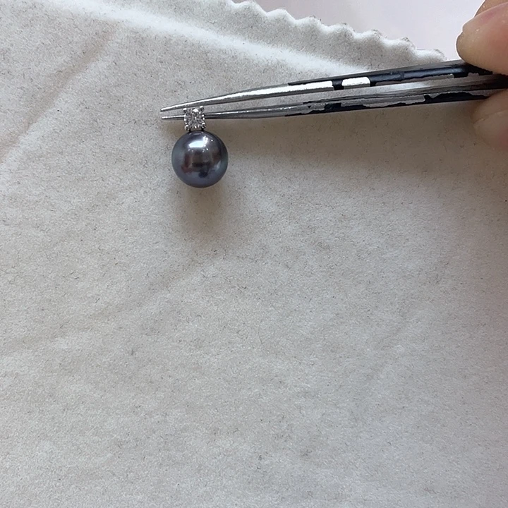 吊坠(不含链)银S925镶嵌海水珍珠