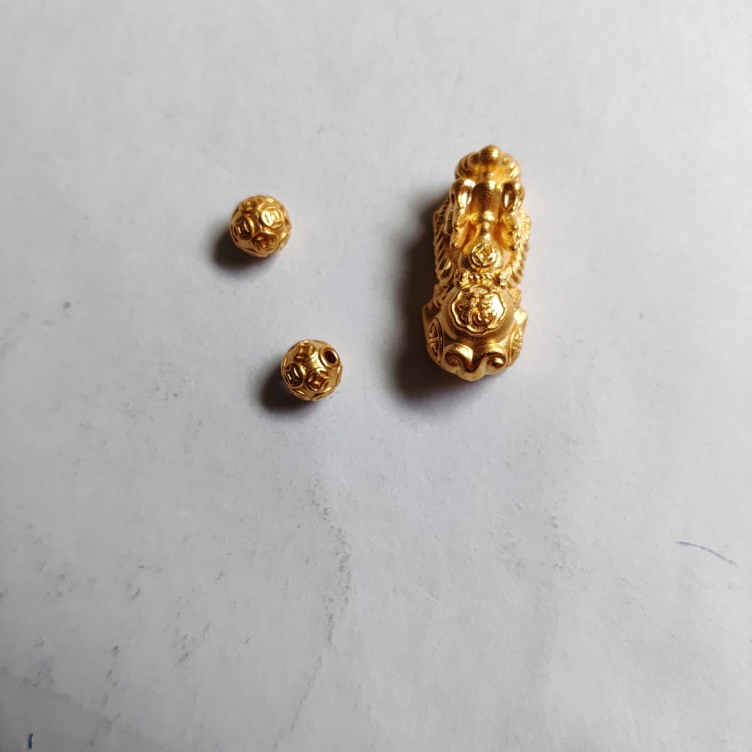 金元宝足金999貔貅珠子首饰