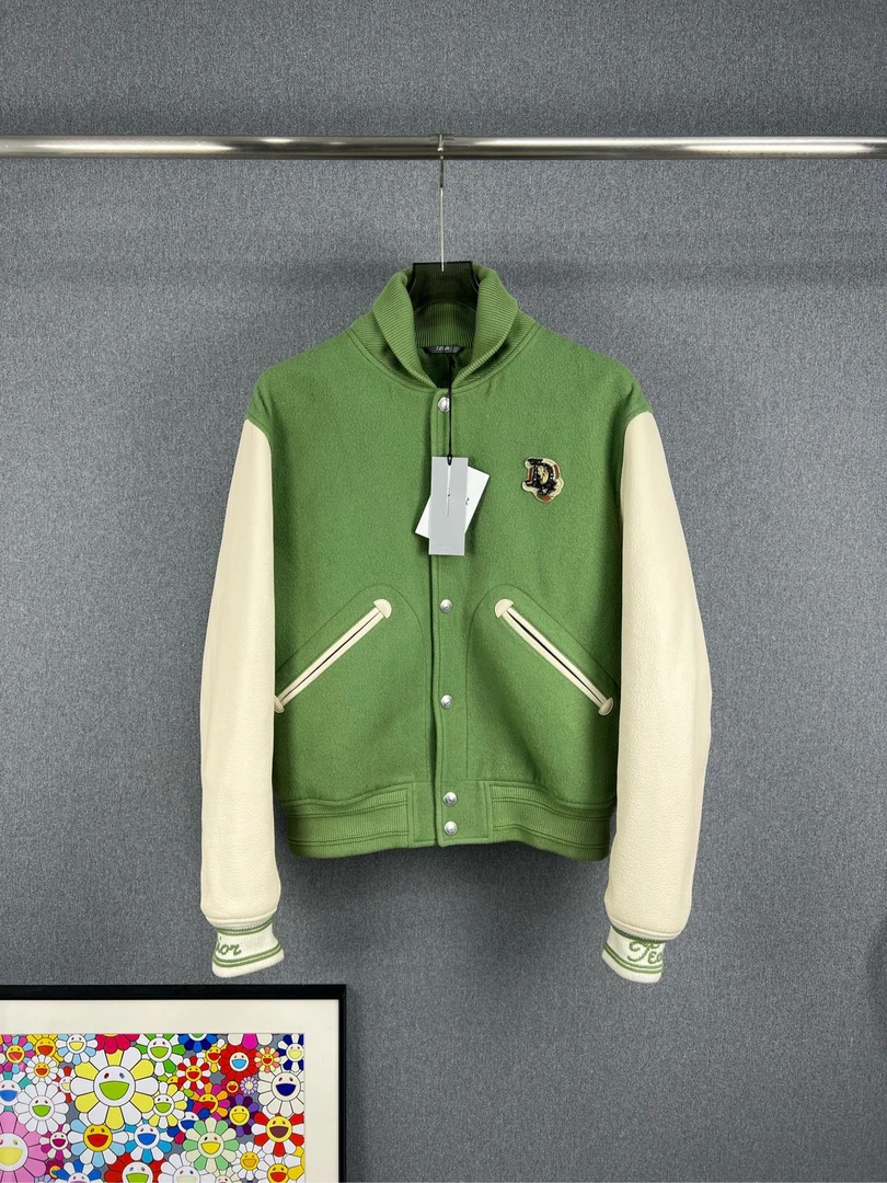99新 DIOR/迪奥 DIOR迪奥TEARS刺绣串珠棒球夹克外套 48码 12186