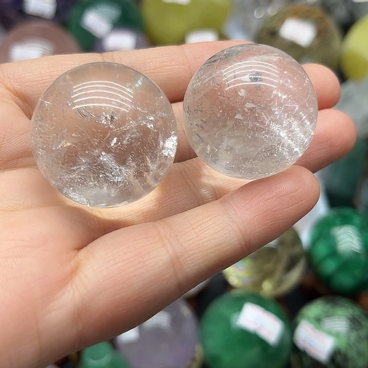 水晶未镶嵌珠宝半成品82克白水晶球