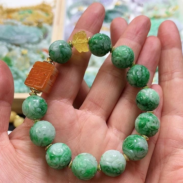 翡翠手链未镶嵌手串