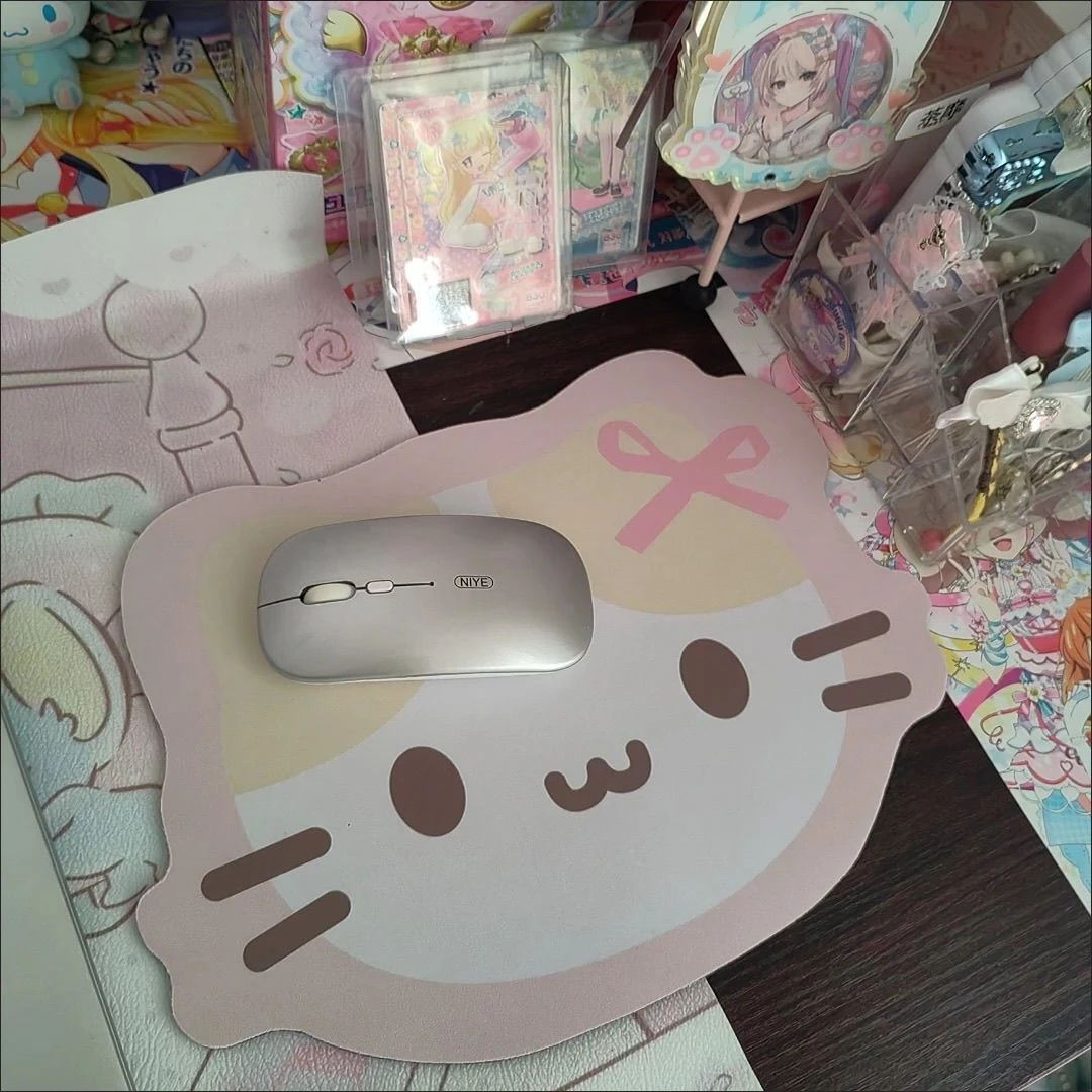 异形棉花糖猫鼠标垫可爱创意办公粉色鼠标垫女生学生鼠标电竞垫