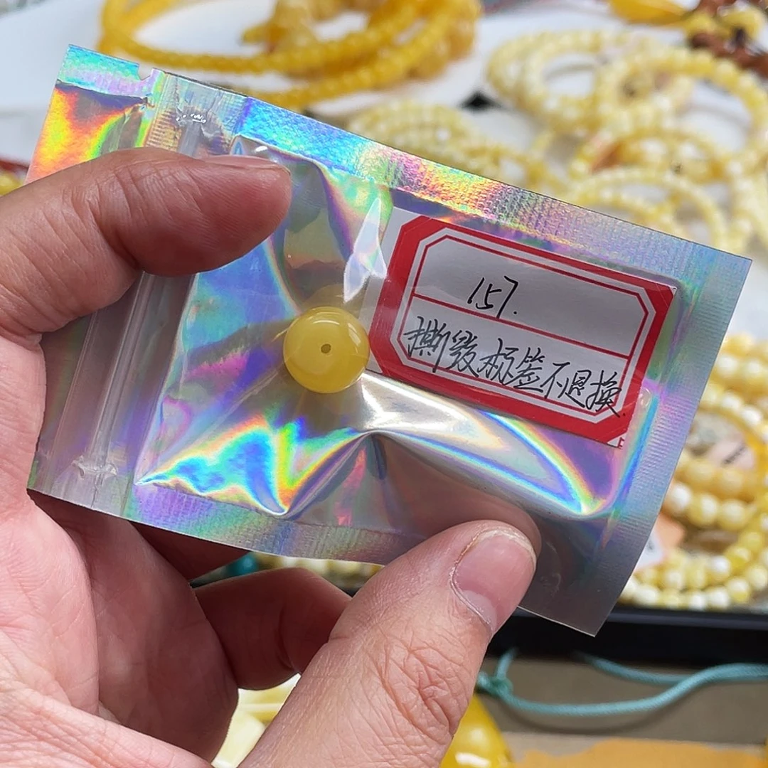 蜜蜡未镶嵌手串12m瑕疵