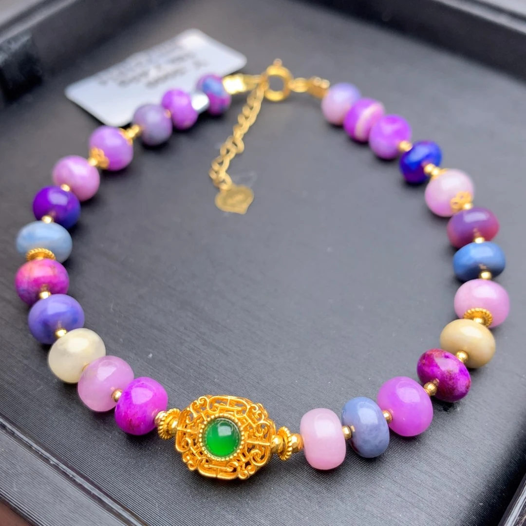 苏纪石（舒俱来）18K金镶嵌手链