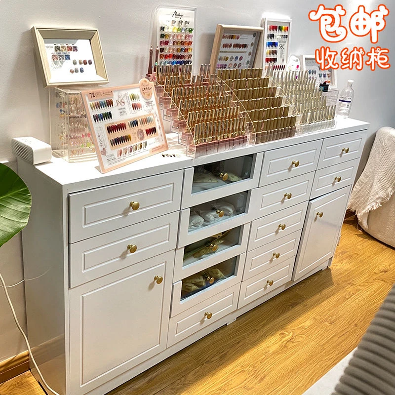美甲展示柜美甲柜甲油胶储物柜指甲油置物柜色板产品收纳柜地柜子