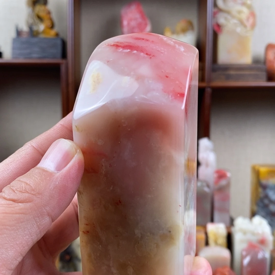 印石巴林石巴林鸡血石大素章