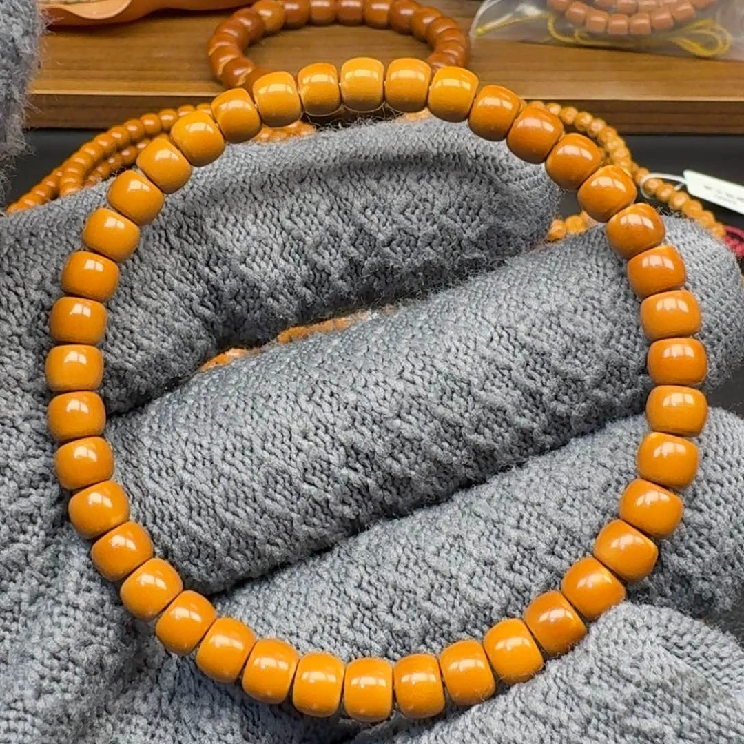 橄榄核手串/手链6.1老挝核尖单圈微白