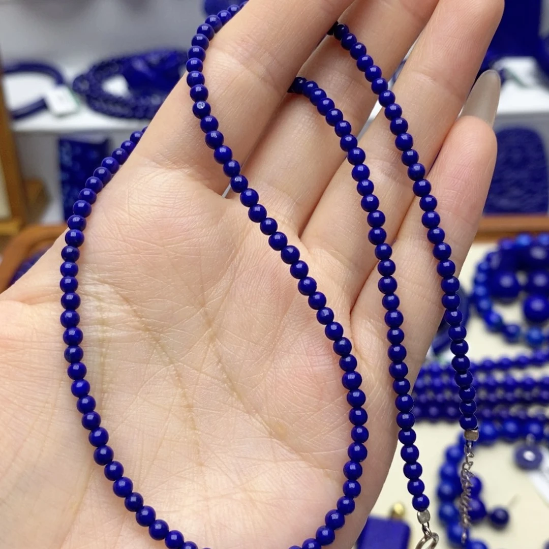 青金石未镶嵌颈饰3mm