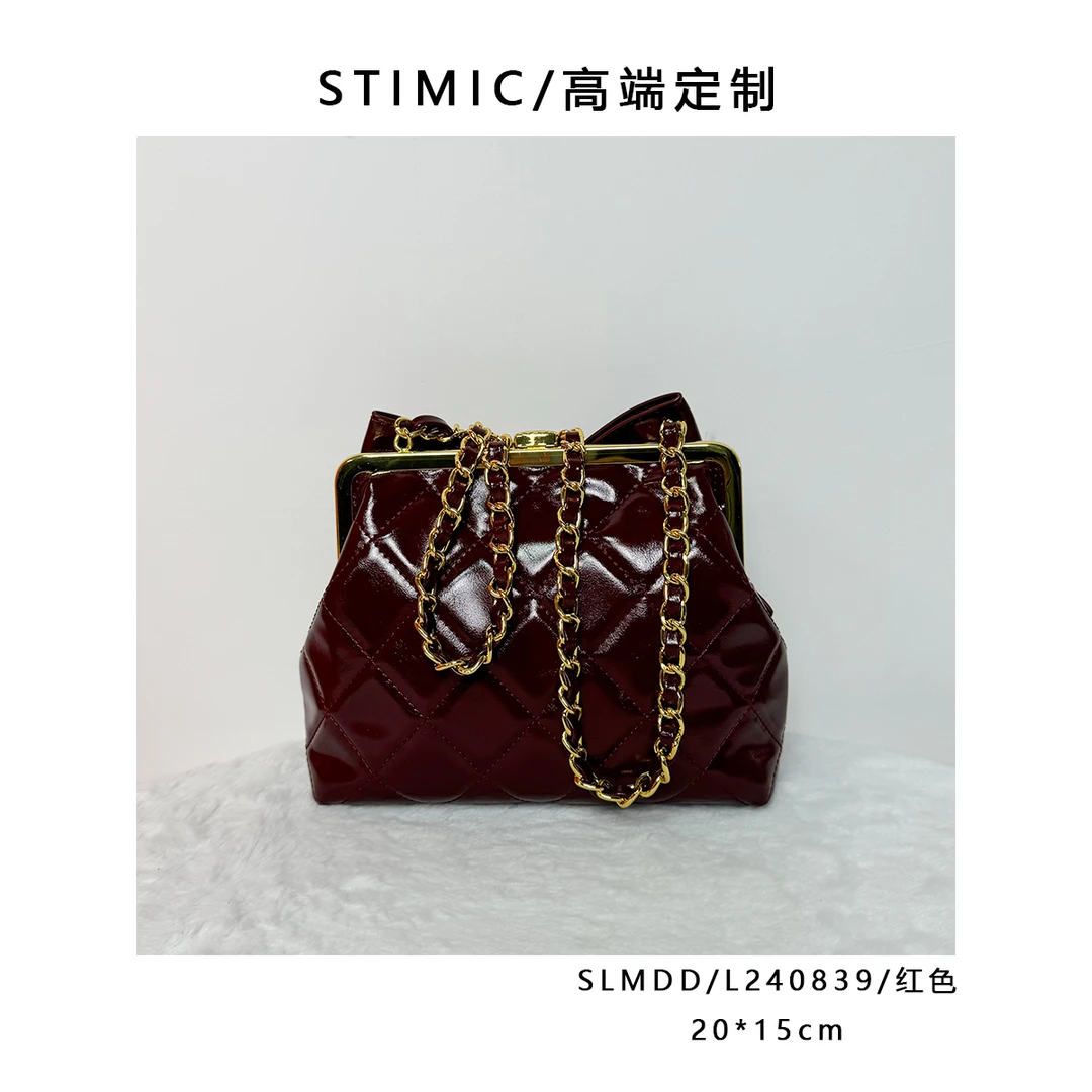 SLMDD/L240839/红色paiyuge高端订制轻奢女士手提单肩斜挎包0839