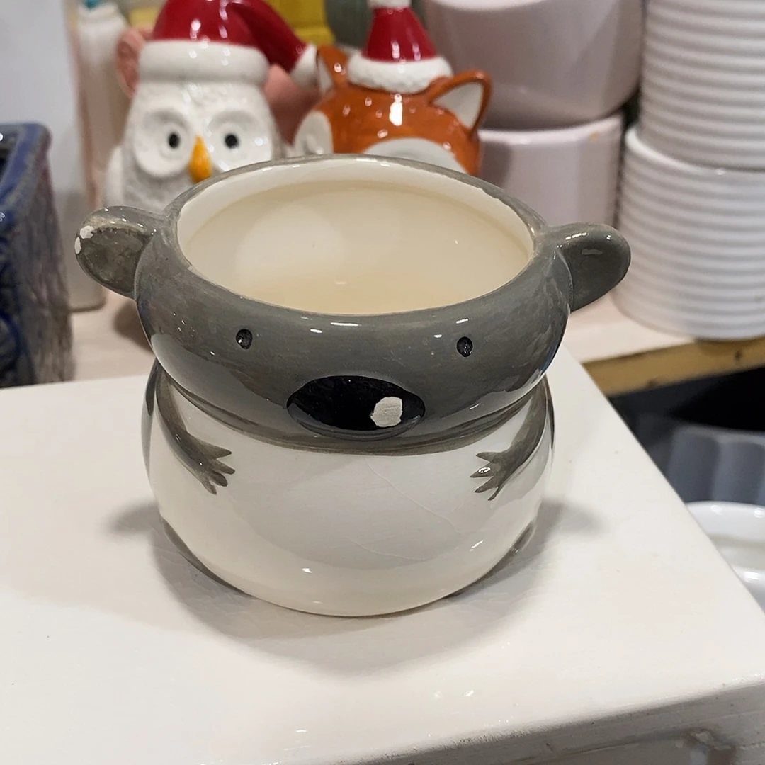 陶摆件陶盆有孔 瑕疵介意勿拍