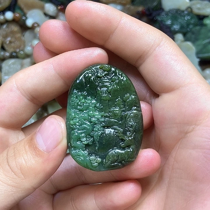 和田玉未镶嵌挂件