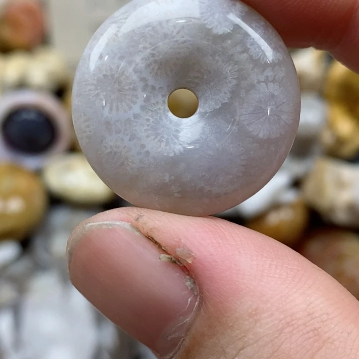 颈饰未镶嵌硅化珊瑚（珊瑚玉）小