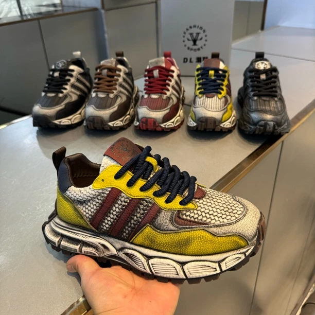 秋季男款脏脏老爹鞋防滑素面耐磨增高系带时尚休闲鞋春季时尚厚底