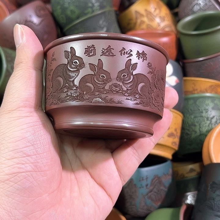 茶杯紫砂全手工紫砂主人杯