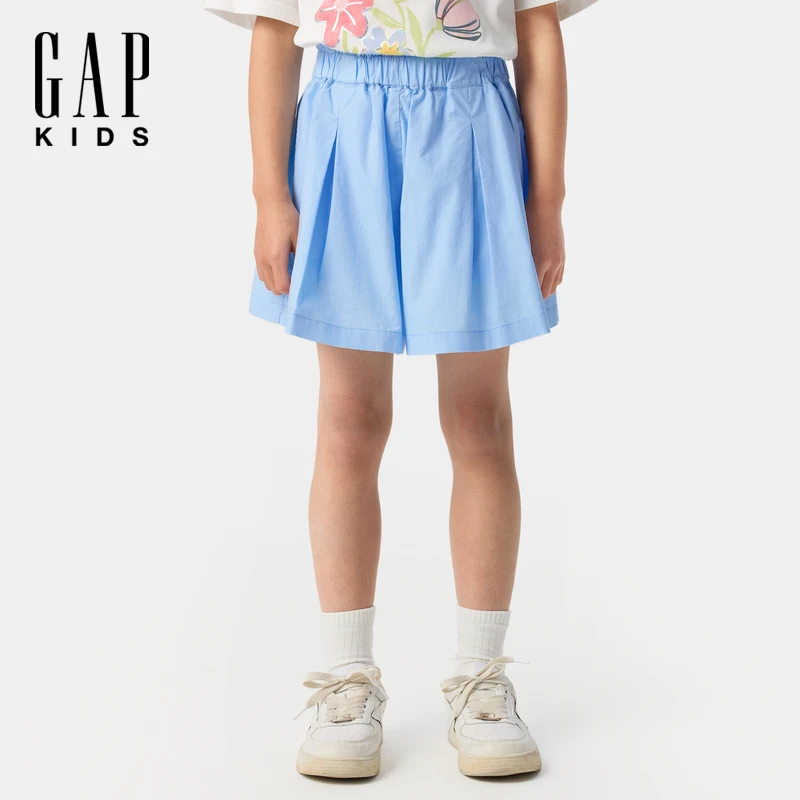 【大小童同款】女童2025夏季新款花苞腰打褶短裤儿童装774559