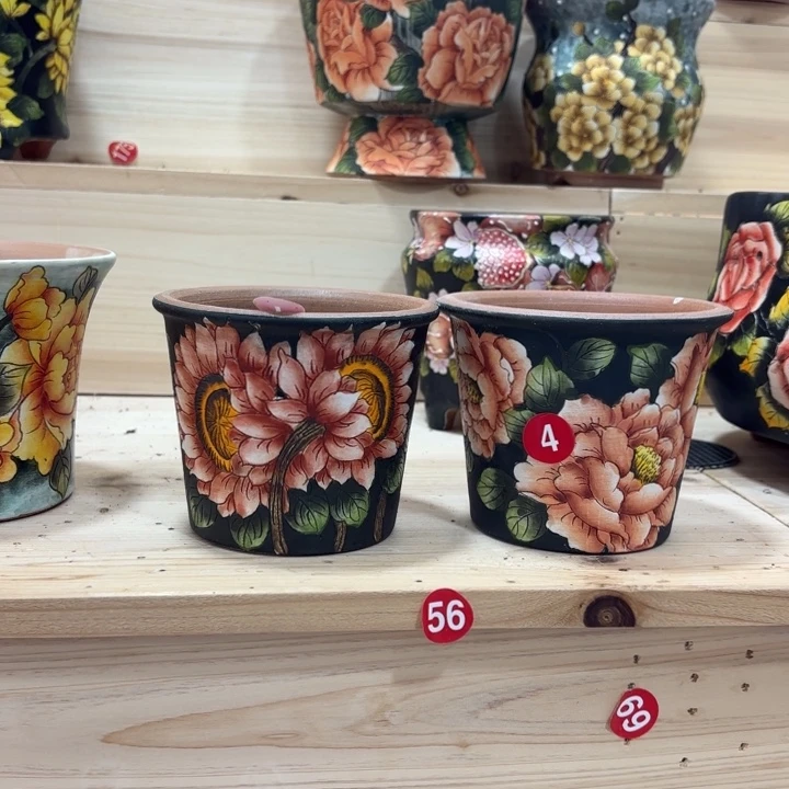 漂***静景德镇手绘花盆陶瓷