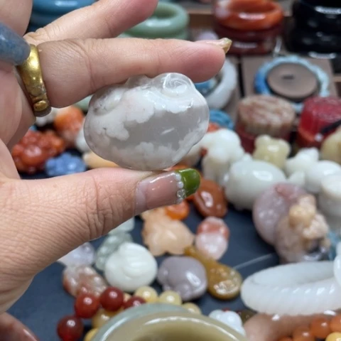 合金石英质玉（黄龙玉）手链