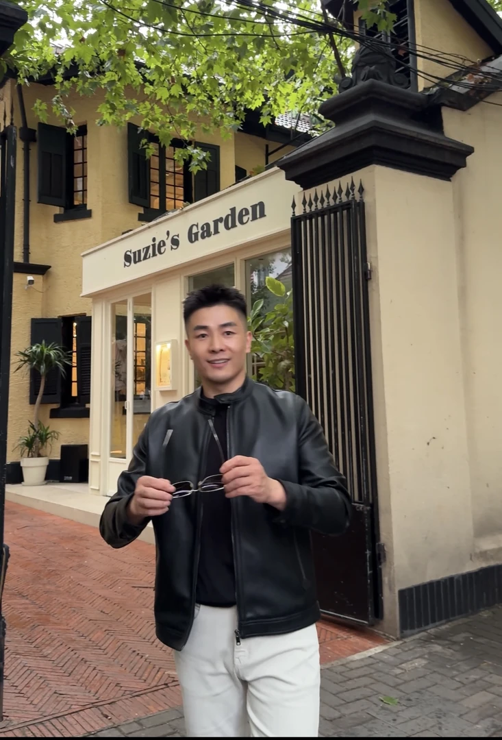 重工翻领立领男士皮衣夹克