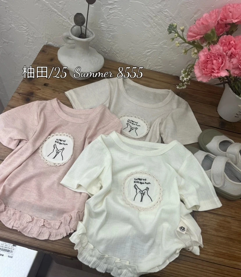 【Bao Bao】夏款女童纯棉兔兔贴布T恤8555