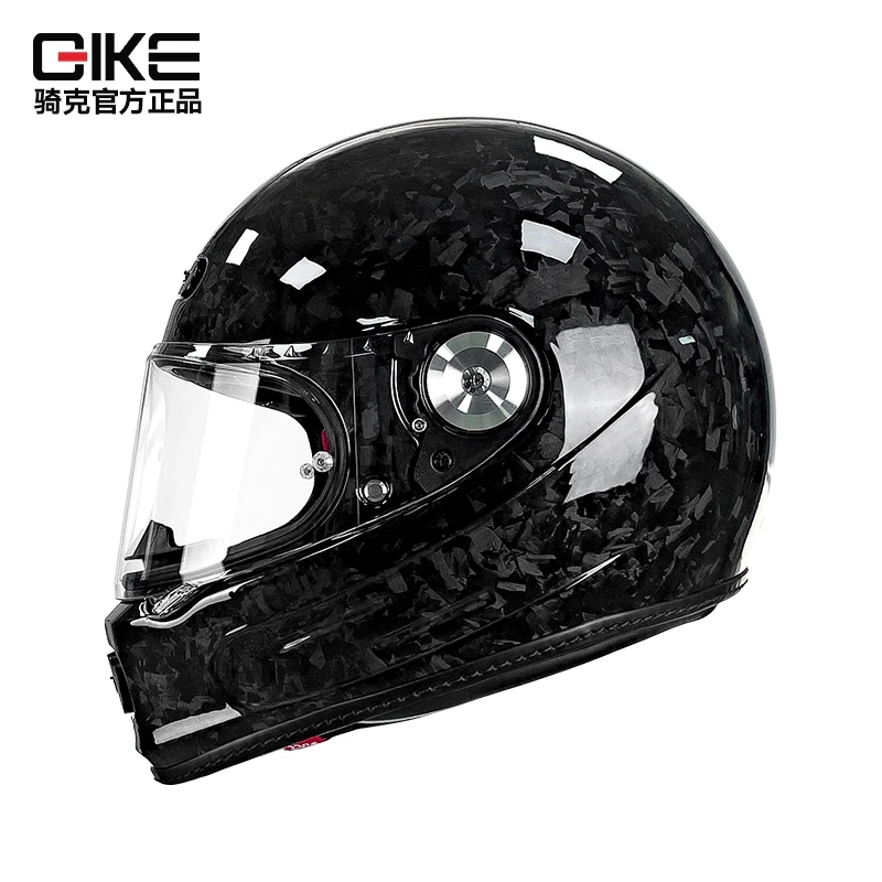 （大书）摩托车碳纤维头盔骑行装备复古巡航哈雷通用踏板轻量化四