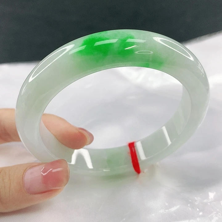 翡翠未镶嵌手镯圈56，00031