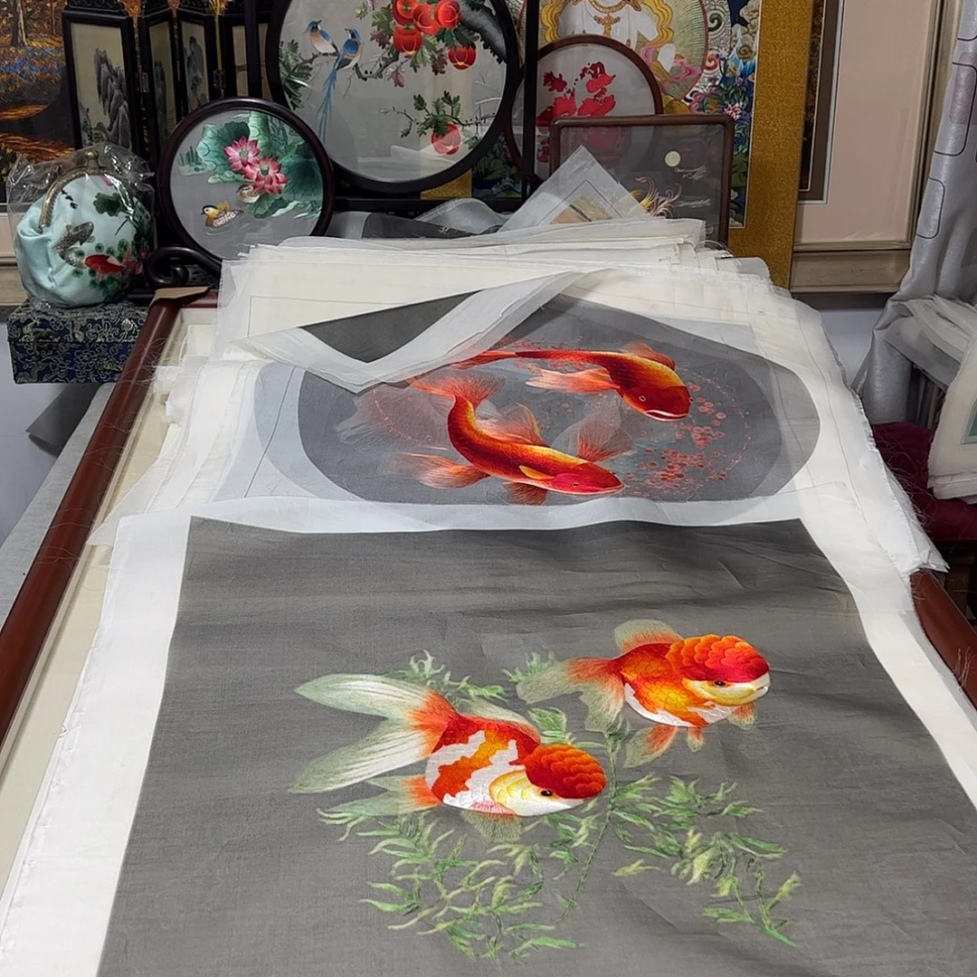 C***o刺绣纯手工刺绣画