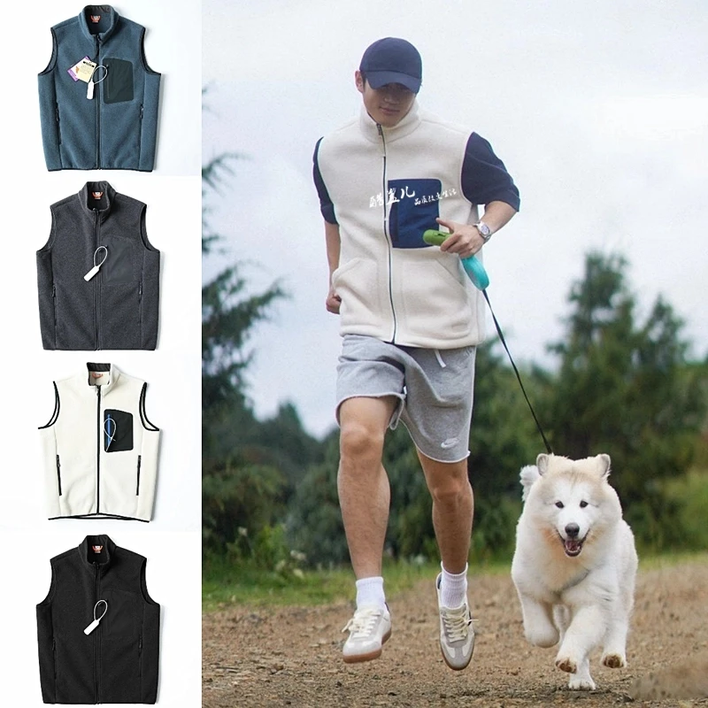 保暖叠穿利器！重磅好货！秋冬男士高端双面加绒防风立领背心马甲