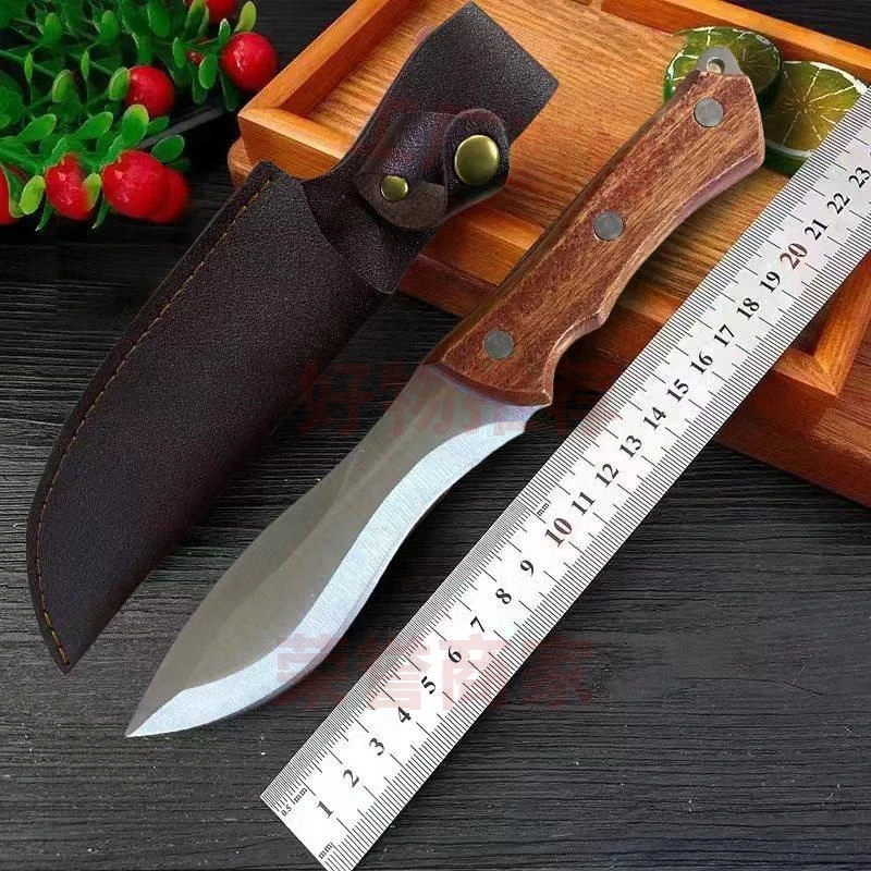 尼泊尔手把高锰钢手工锻打手扒肉牛排水果刀切菜纯手工割肉烧烤