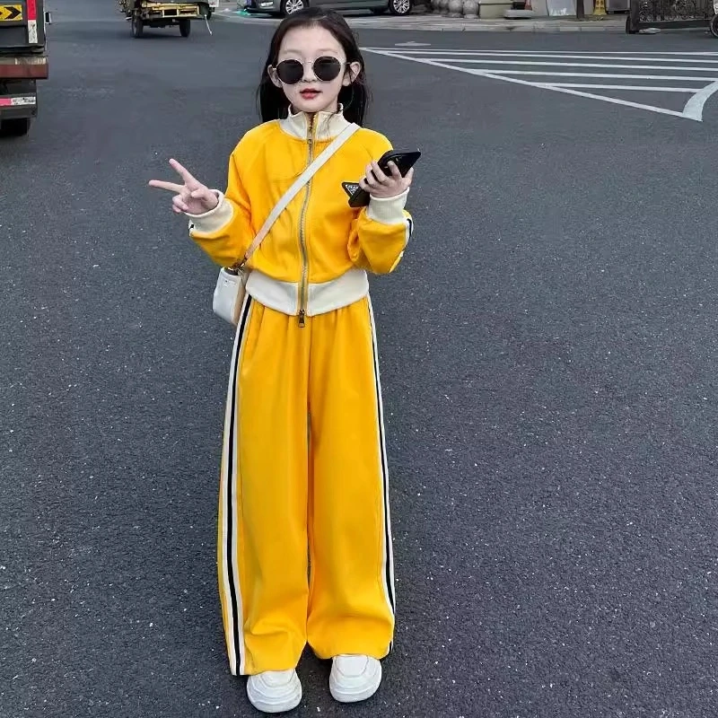 女童运动套装春秋2025新款又酷又飒的女童装时髦洋气春装儿童衣服