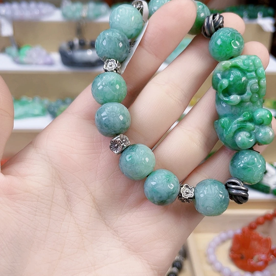 似***华翡翠未镶嵌手链手链