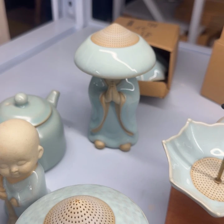 微瑕天青大和尚茶漏