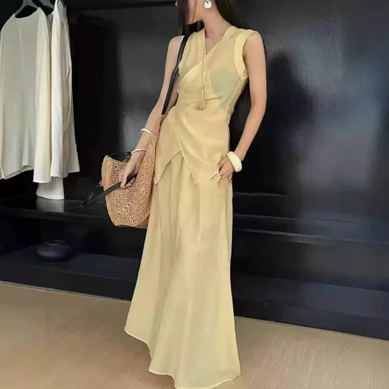 【滴滴专属】绑带收腰衬衫高腰半身裙两件套TZ2599