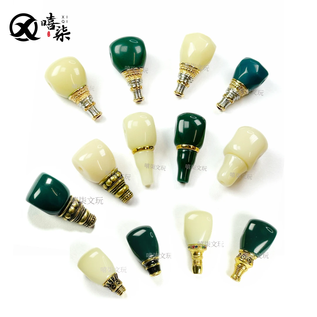 Q7【雪巴琉璃大孔道三通合集】 尺寸10/12/14 过1.5线 时尚文玩配饰