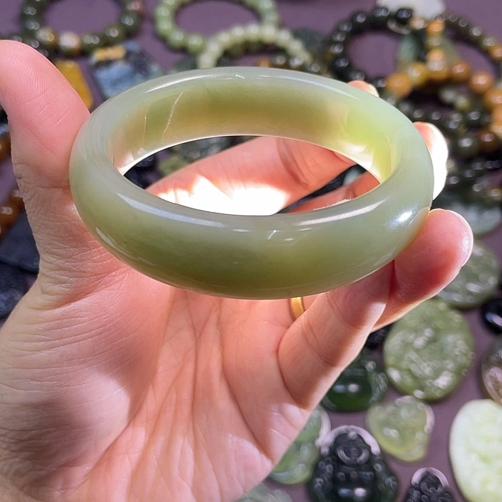 蛇纹石玉合金手链