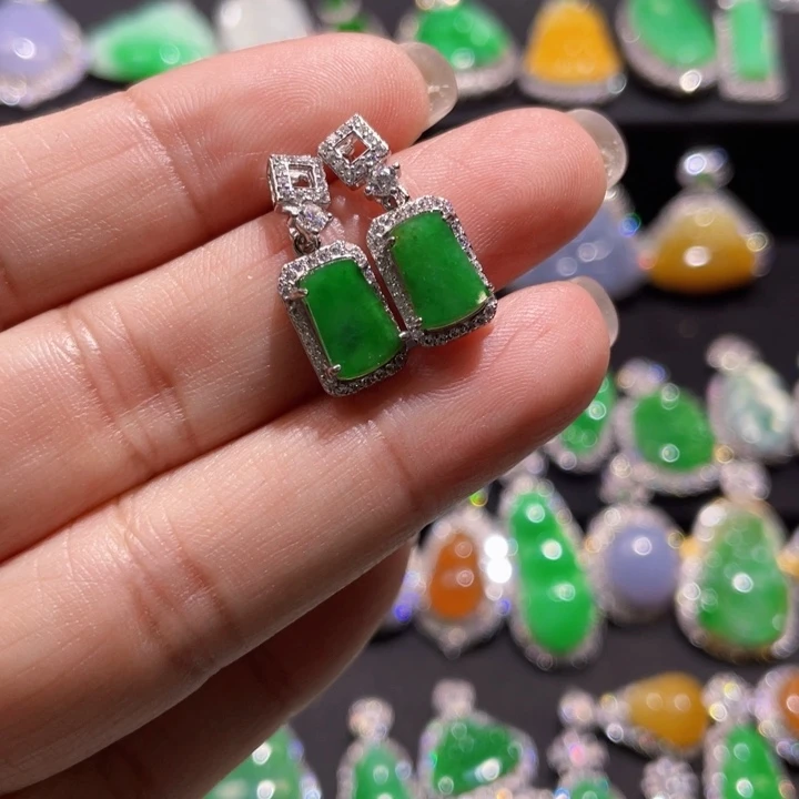 翡翠银S925镶嵌颈饰