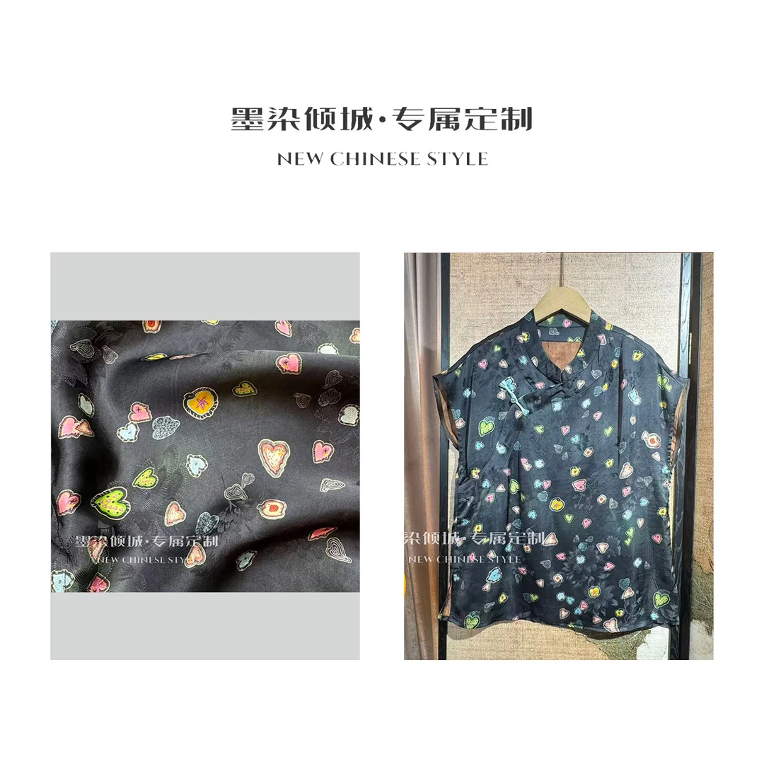 彩心·小衫-高定花萝提花改良版减龄旗袍上衣