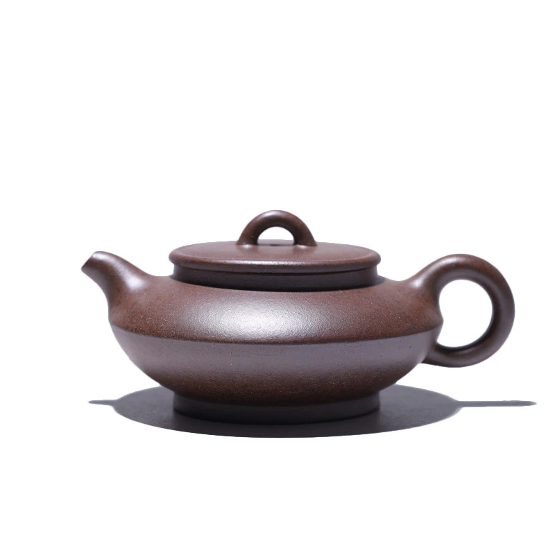 大吉羊柴烧 宜兴紫砂壶手工茶壶 本山绿泥合欢款二160ml庄杰